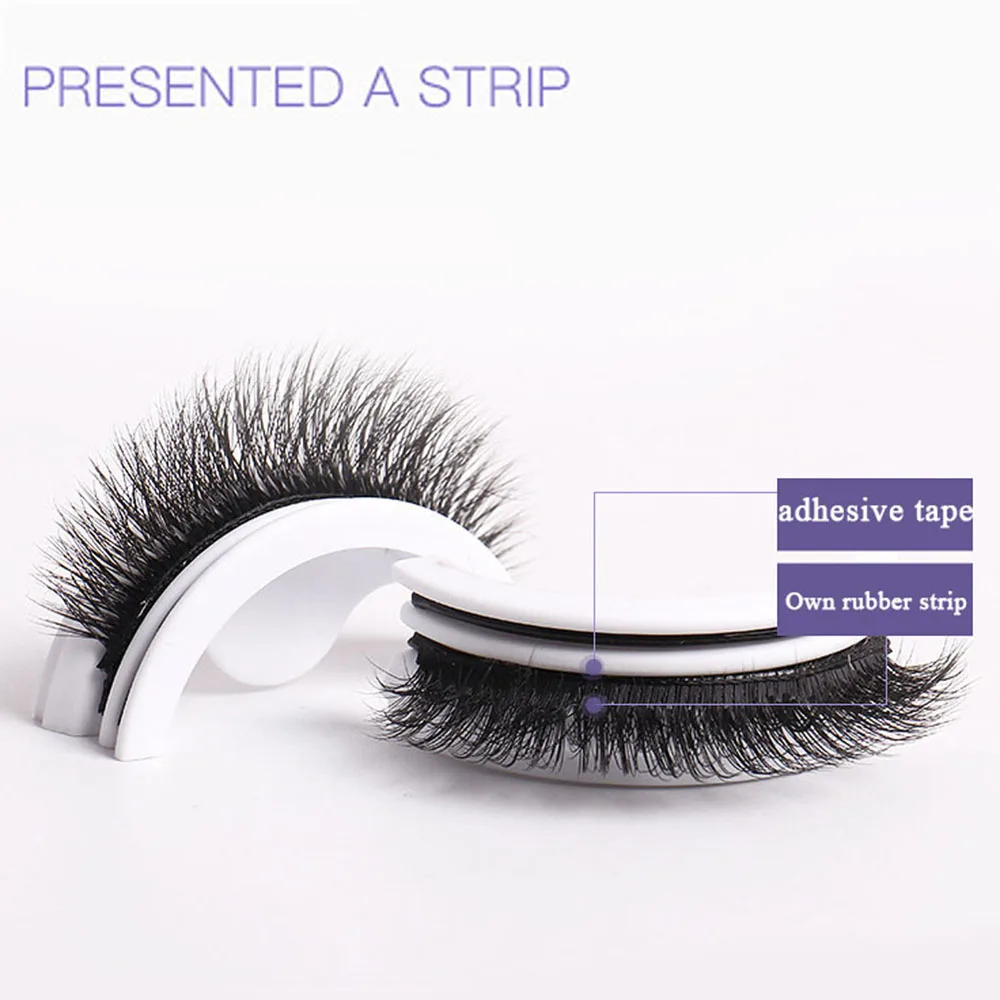 1 Pair Glue Free Eyelashes Self-adhesive Eyelashes Reusable 3 Seconds To Wear Multi-style Eyelash Supplies Daily Makeup Tool