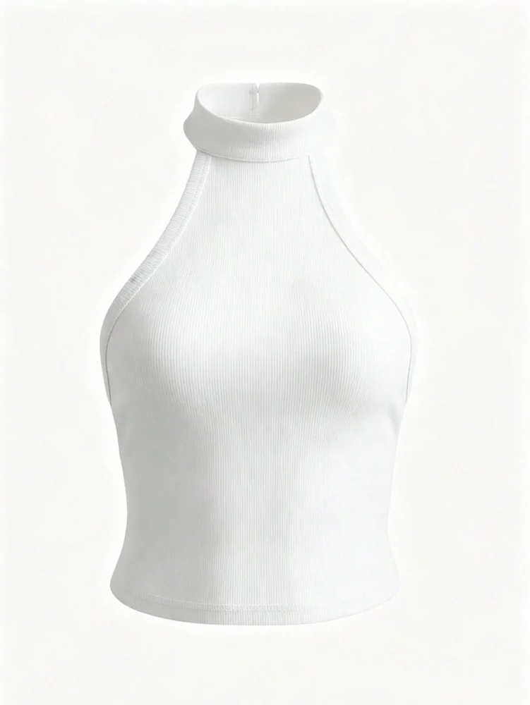 2026 Sommer Neuerscheinung: Europäischer & Amerikanischer Y2K-Style Sexy Rückenfreier Neckholder Ärmelloses Strick-Tanktop für Damen – Modisch – Detail 17