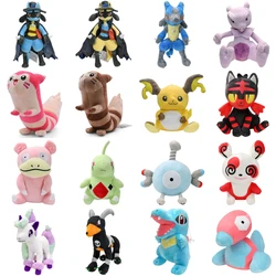 Muñeco de Peluche de Pokémon Mewtwo, 25 estilos, Lucario brillante, Furret, galaris, Ponyta, Houndoom, lindo, Snorlax, Totodile, Steelix