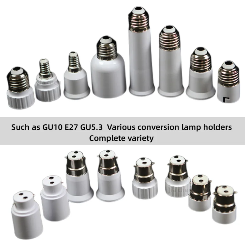 Led Bulb Base Conversion Lamp Holder Converter GU10 E14 B22 E40 G9 Conversion E27Socket Adapter Fireproof Plastic Lighting Parts