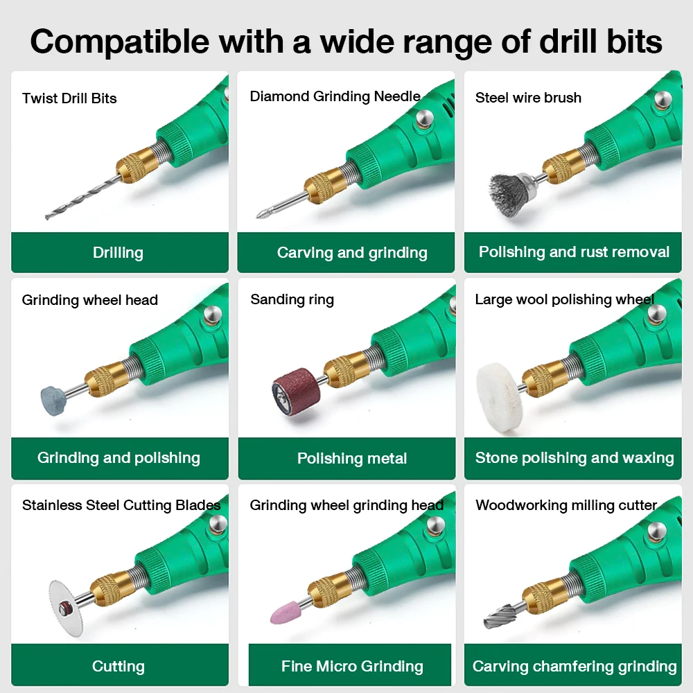 Elektrische Bohrmaschine Grinder Graveur Stift Schleifer Carving Elektrische Schleif maschine Anpassung Elektro werkzeuge Schleif maschine Zubehör