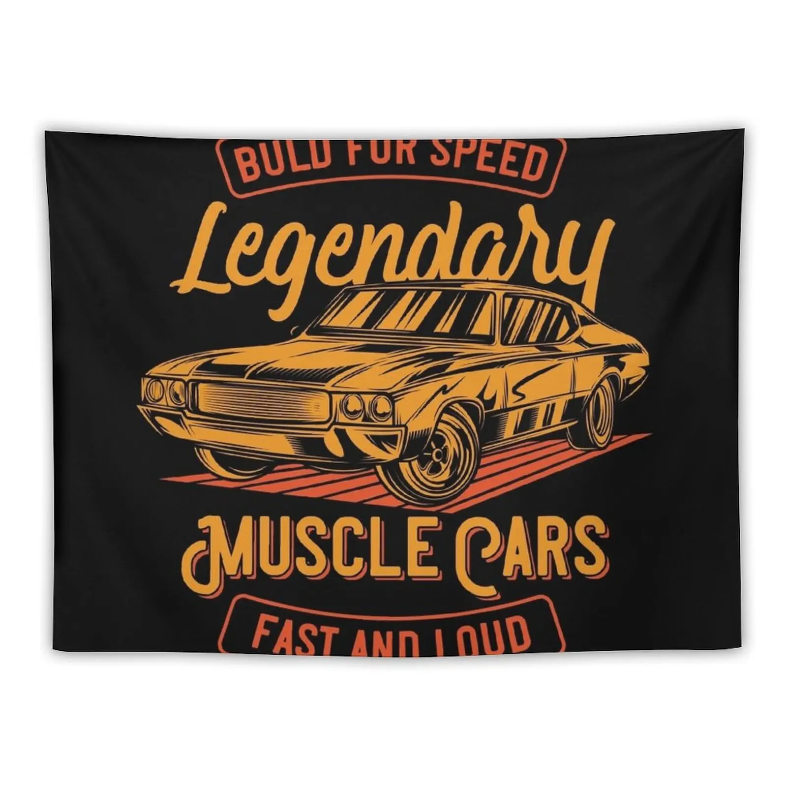 Legendary muscle cars retro cars Tapestry Wall Decor Mushroom Wallpaper Bedroom Tapestry