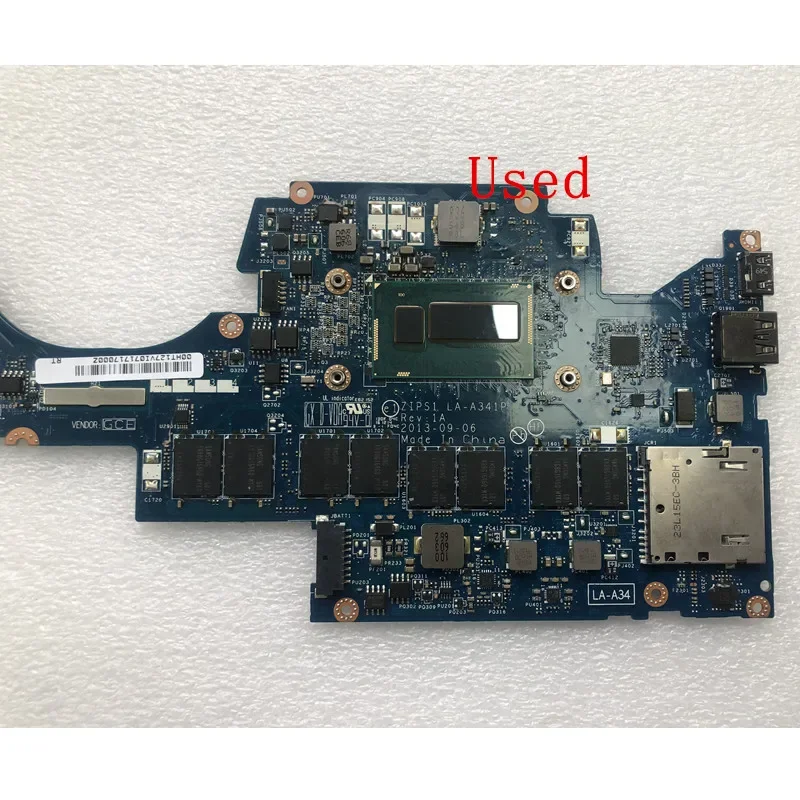 ZIPS1 LA-A341P For Lenovo ThinkPad YOGA S1 Laptop Motherboard mainboard CPU I5-4200U 8G FRU 00HT127 00HT129 04X5235 04X5236