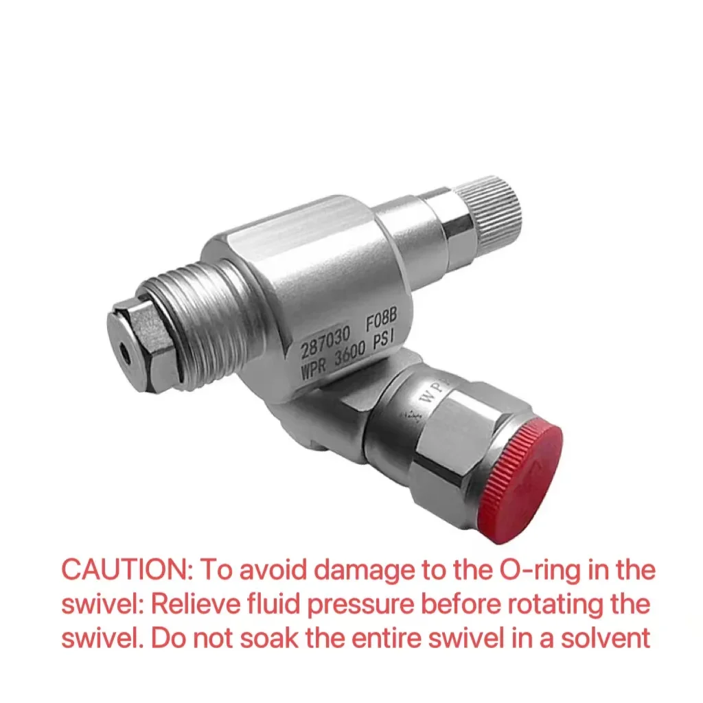 287030 Shut-off Valve Swivel Joint Thread Spray Gun Paint Sprayer Adapter  Airless Paint 7/8-Inch 180 Degree Ro