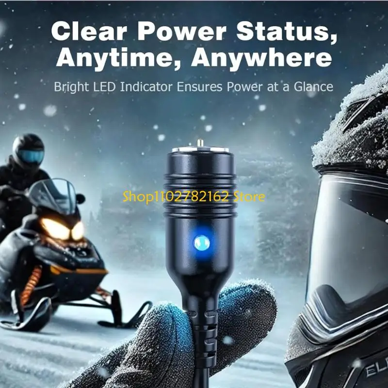 547B Upgrades Heated Shielding Wire With Connector for Snowmobile Helmets