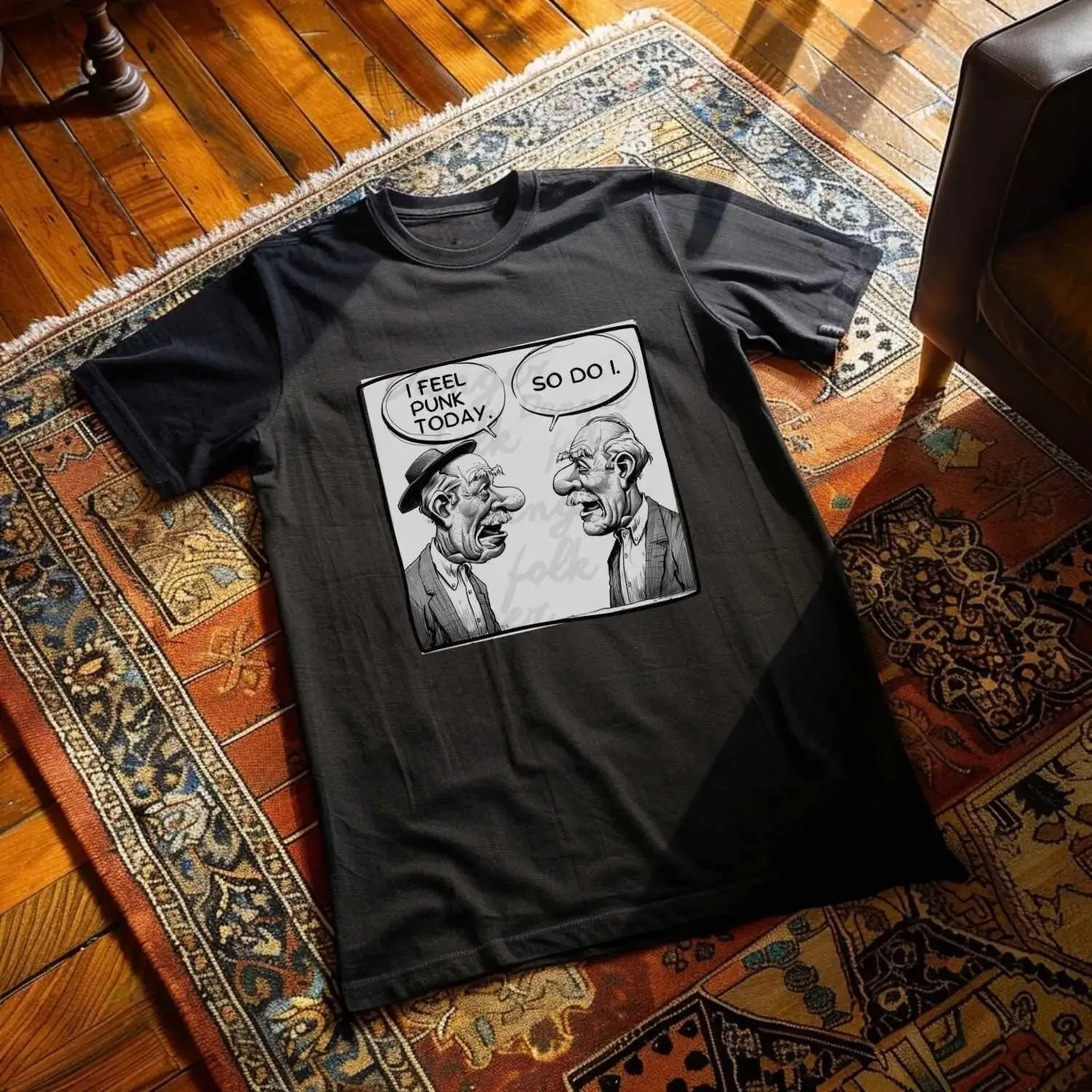 Retro-T-Shirt „I Feel Punk Today“, lustiger, wilder Rock-and-Roll-Skater