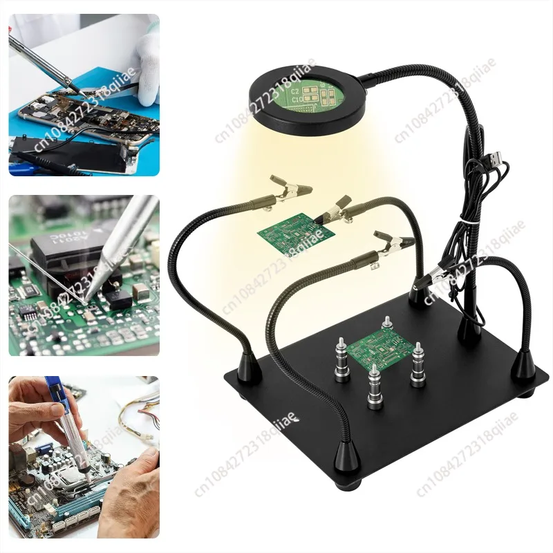 LED lamp magnifying glass repair fixture welding platform