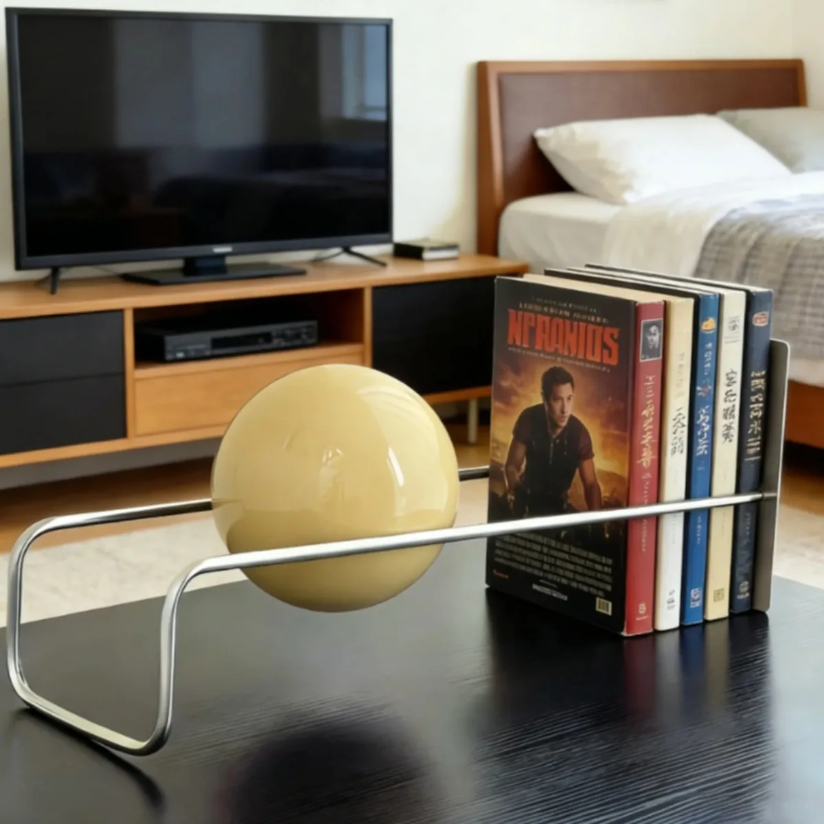 

Подставка для книг в стиле Mid-Century Modern с гравитационным шариком, настольный органайзер и держатель для журналов в стиле Баухаус для домашнего офиса