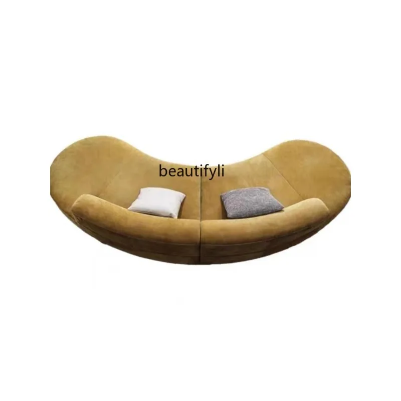 Italian Minimalist Arc Fabric Sofa Designer Small Apartment Villa Showroom Club Circular Arc Leisure Special-Shaped furniture