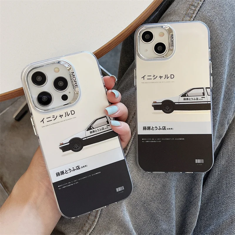 Cute Japan Classic Anime Initial D AE86 Phone Case For iPhone 11 12 14 13 15 16 Pro Max Armor Bumper Shockproof Hard Cover Capa