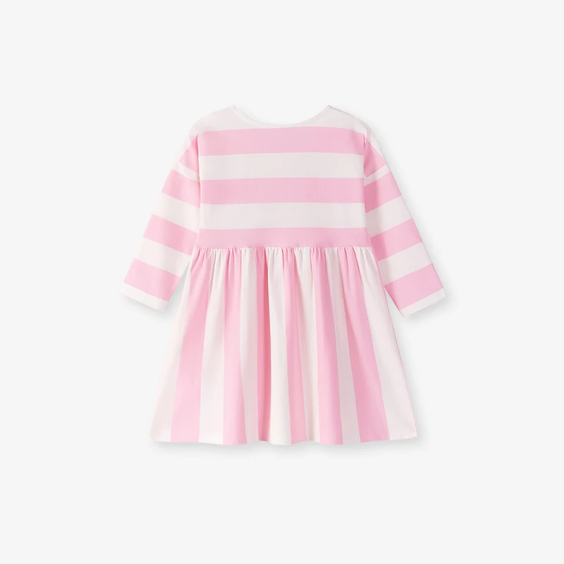 ملابس أطفال من Little maven، فستان بأكمام طويلة، فستان بناتي لطيف على شكل أرانب كرتونية، أزياء قطنية للخريف #2