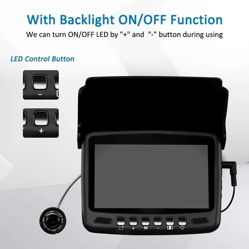 สําหรับตกปลาน้ําแข็ง 1000Tvl Fish Finder กล้องวิดีโอใต้น้ํา 4.3In จอแสดงผล Lcd 8 ชิ้น Led Night Vision ฟังก์ชั่นปิด (EU)