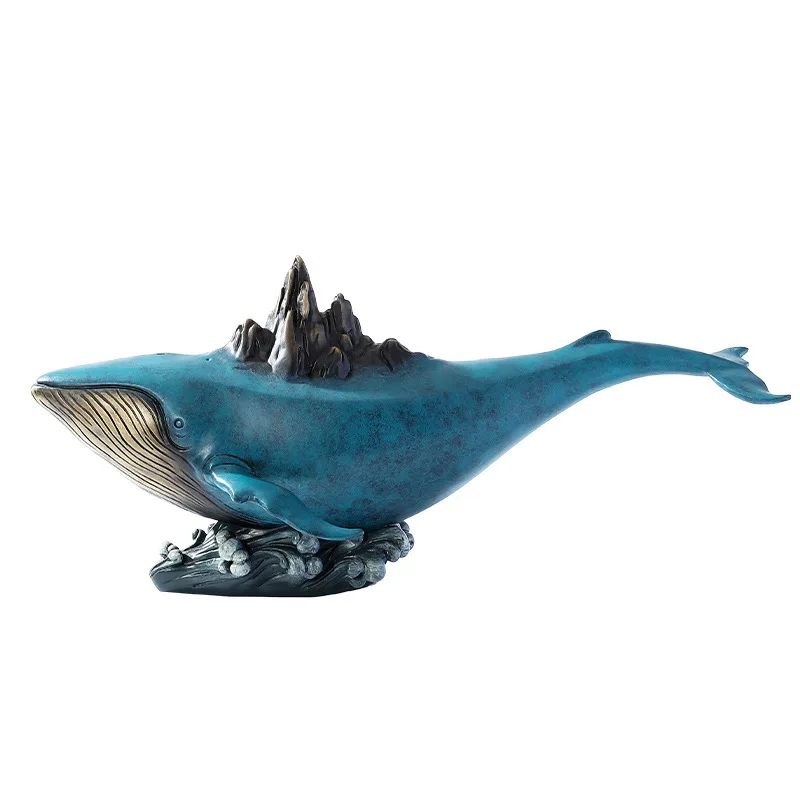 

Whale brass living room home creative ornament, porch home decoration