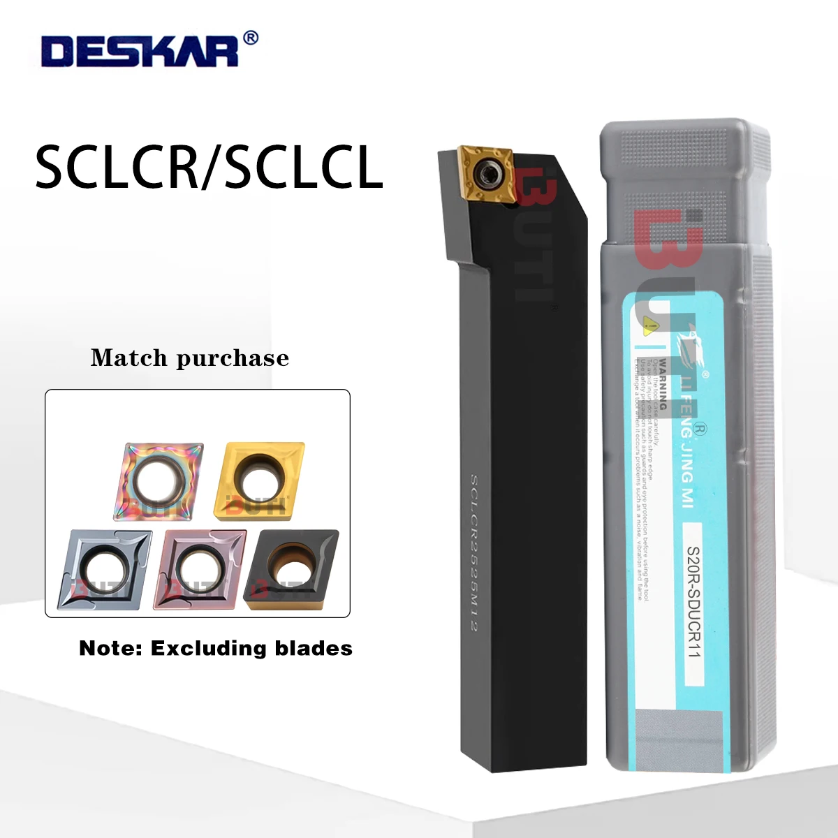 

SCLCR0808/1010/1212/1616/2020/2525 DESKAR 100% Original External Cylindrical Turning Tool SCLCR SCLCL CNC Tool Holder Lathe Tool