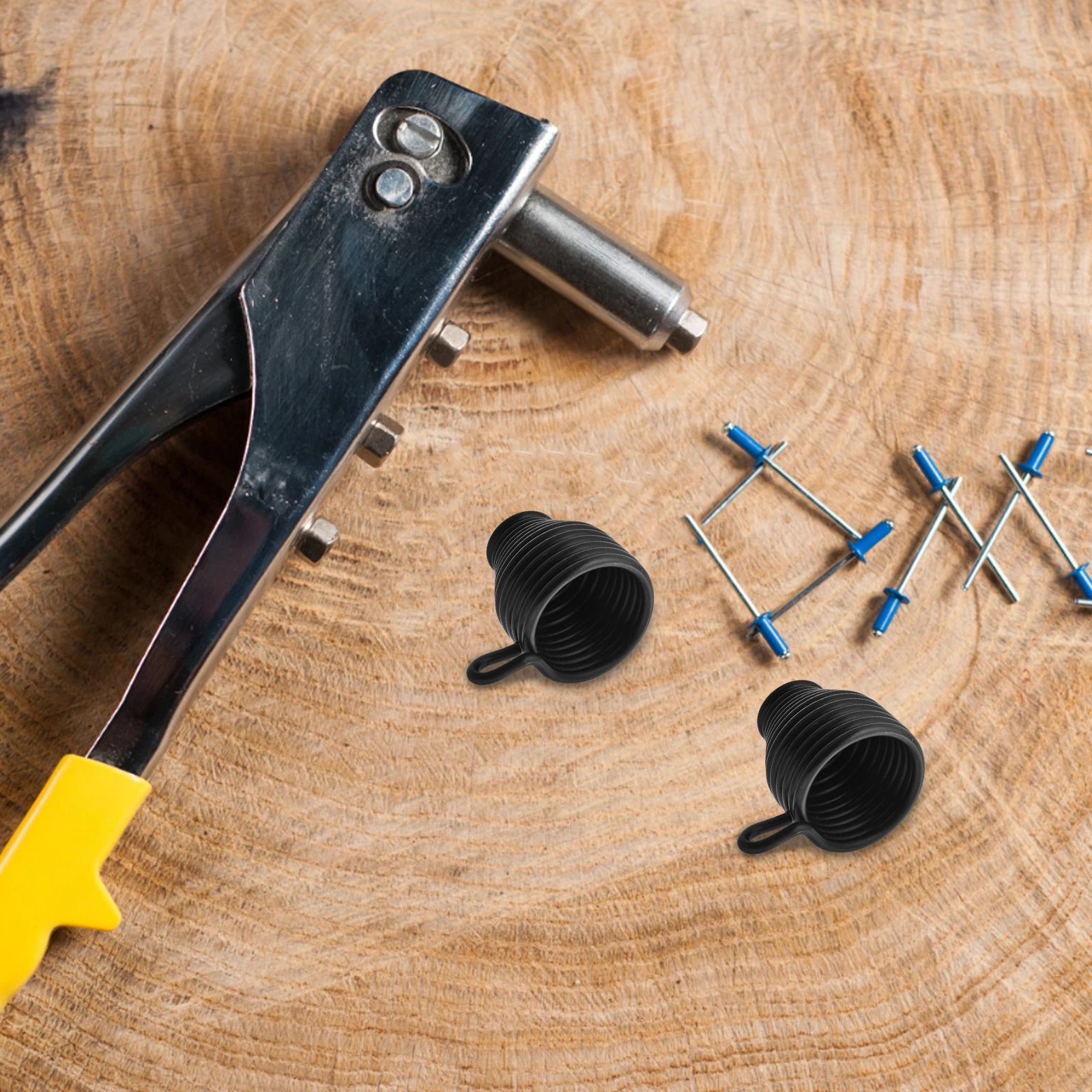 2 pcs Spring Hammer Retainer Steel Socket Adapter Pneumatic Rivet Gun Tool Attachment Bit Replacement Fit