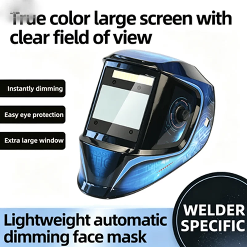 Ultimate Auto-Darkening Welding Helmet Full Face Shield with Variable Shade 10-16 for TIG/MIG Welding Dual Arc Sensor