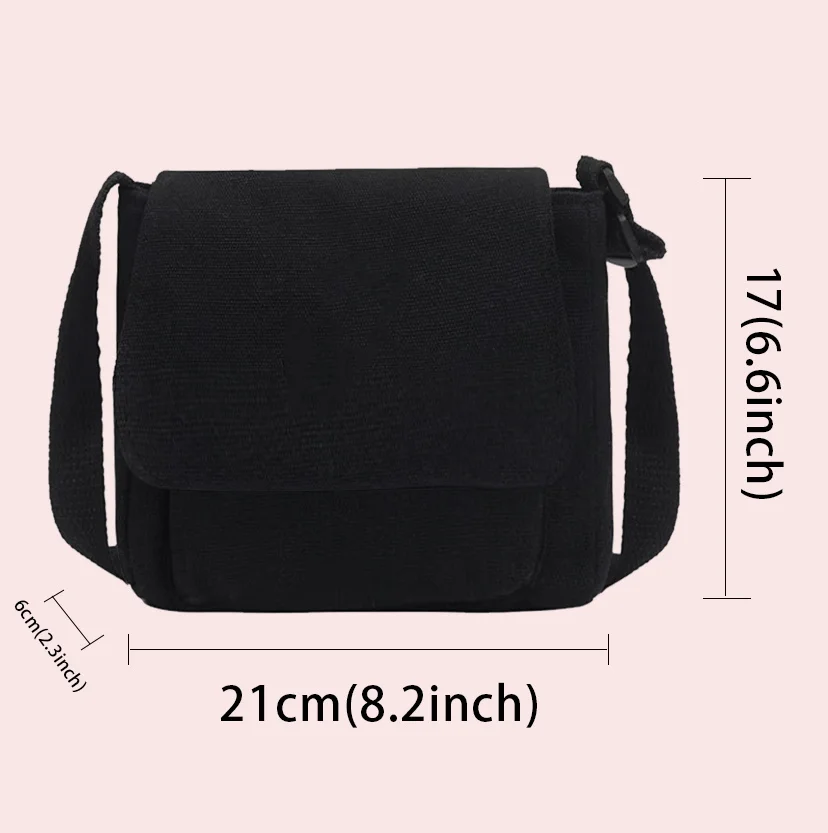 Crossbody Bag Canvas Shoulder Packet Youth Casual Version Postman Case Women Travel Messenger Bags Letter Print Handbag