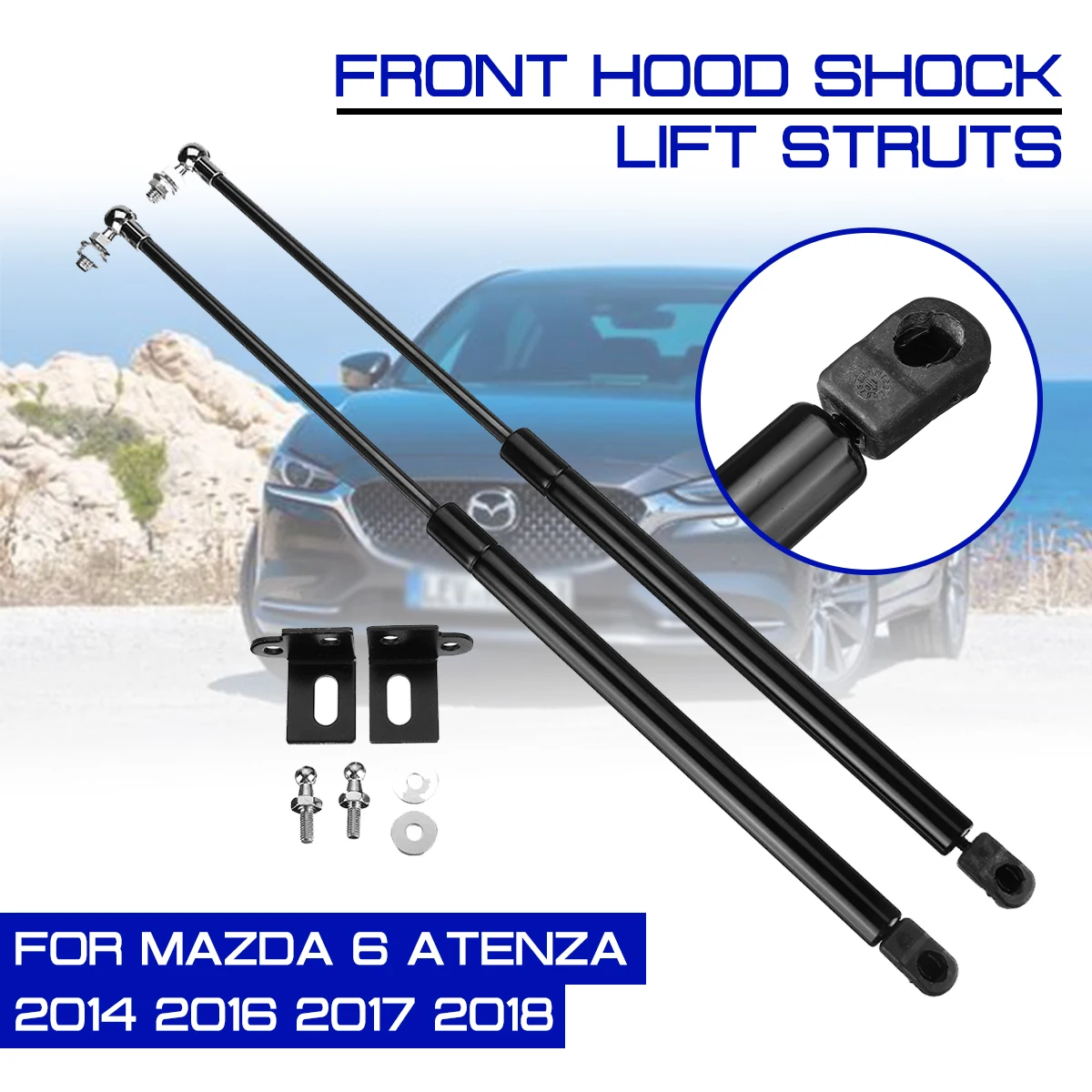 Car Front Engine Cover Hood Shock Lift Struts Bar For Mazda 6 Atenza 2014 2016 2017 2018 Support Arm Rod Hydraulic Gas Spring