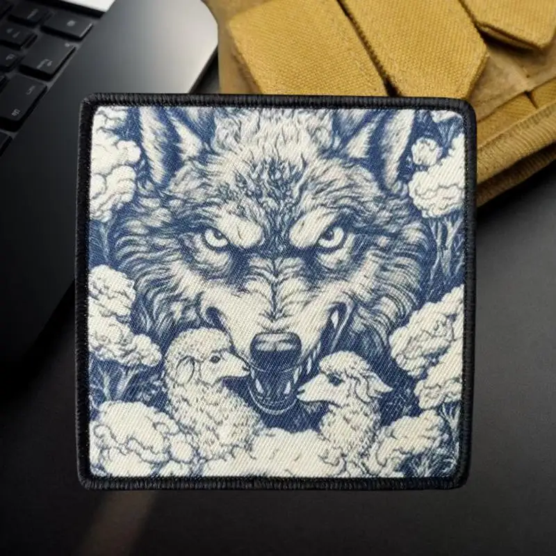 Predators of Sheep Alpha Wolf Morale Tactical Patch Printing Patch Badge Military Armband Backpack Decoration Hook&Loop Stickers