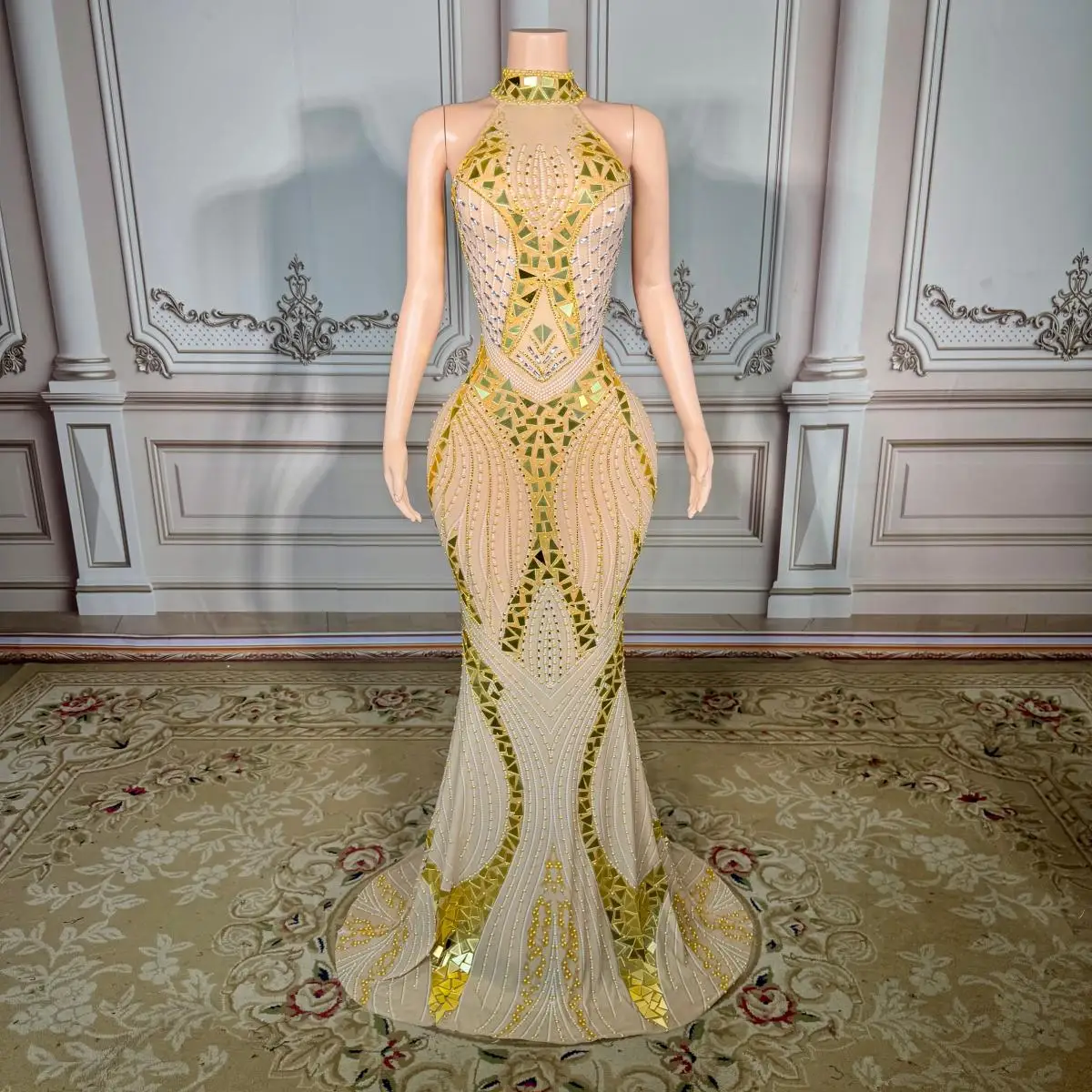 ZD 2025 vestido elegante de lujo para mujer, vestidos largos con lentejuelas y diamantes de imitación, traje para fiesta de cumpleaños y graduación, vestidos de Carnaval para conciertos