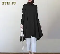 Camicetta musulmana per donna, Top Casual da ragazza, manica lunga, moda musulmana, camicette Dubai