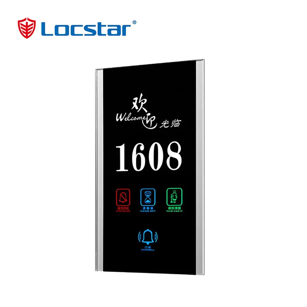 Electronic Doorplate Touch Doorbell Switch Room No.displays Door Plates Sign Plate Zinc Alloy 120mm*230mm 2 Years LS-C162 6 in 1