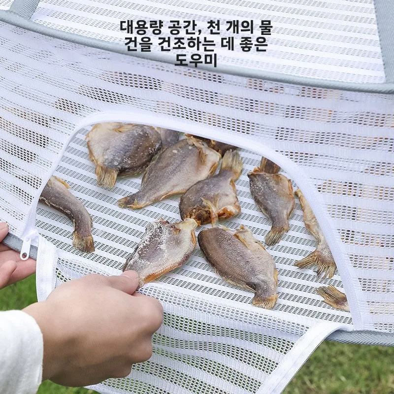 Dried Food Net for Drng Food Net Household Folding Tile String Bag Anti-Flies Dried Fish Dried Radish Sweet Potato Artifact