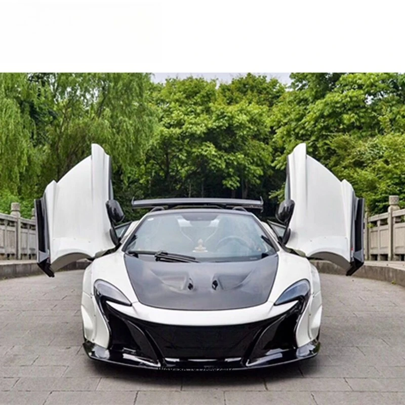 FRP Material MClen 650S LB Style Body Kit Full Set with Front Bumper Front Lip Side Skirt Rear Bumper Rear Wing Fenders