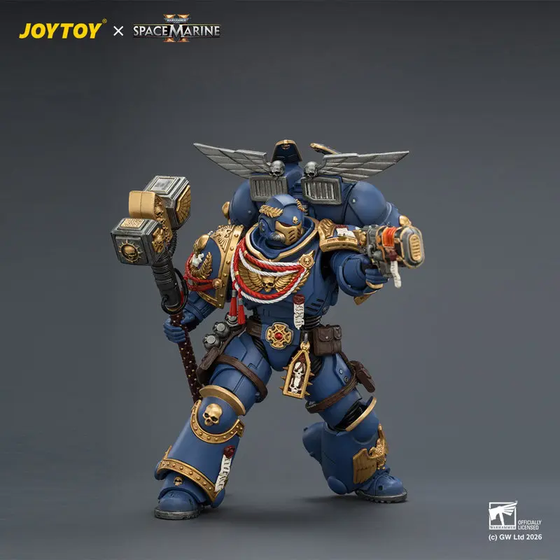 

JOYTOY Warhammer 40K 1/18 Action Figure Game Edition Ultramarines Assault Intercessor Articulated Anime Model Collectible Toys