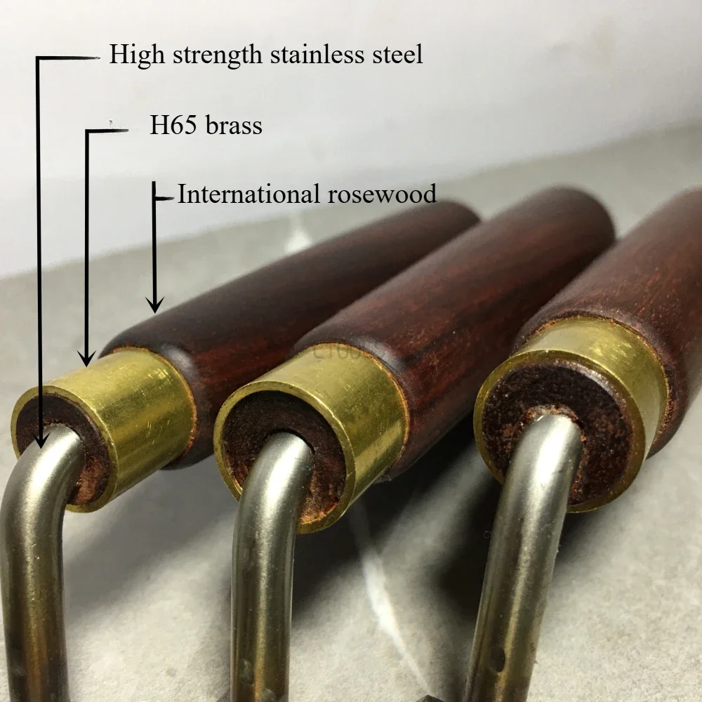 1 Set Pala a piede alto per la lavorazione del legno Taglio speciale Scalpello per intaglio Fondo piatto Pala a collo di cigno Coltello Strumenti hardware a mano