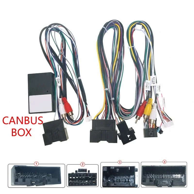 

Wiring Harness CAN Bus Decoder Audio RCA Plug ISO Cable Adapter for Ford Kuga Escape 2013-2017