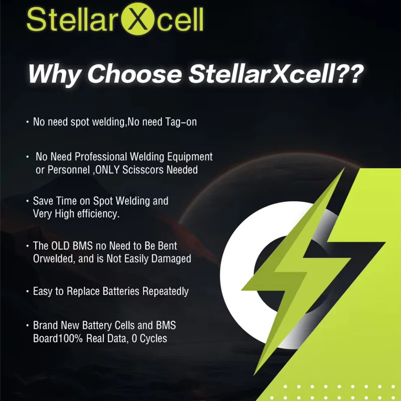 StellarXcell  decode battery no pop up message for iPhone battery11promax 12promax13Pro Max 14ProMax Replacement Batteria+Tools