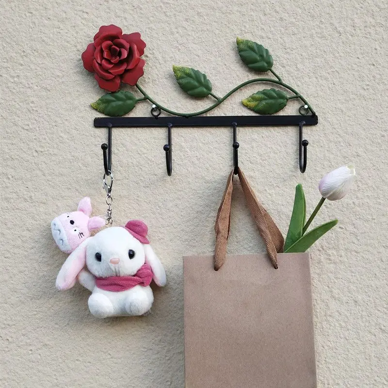 Cheap Small Hanger Modern Portable New Style Multicolored Hanger Rose-shaped Creative Perchero Bolsos Mujer Room Furniture