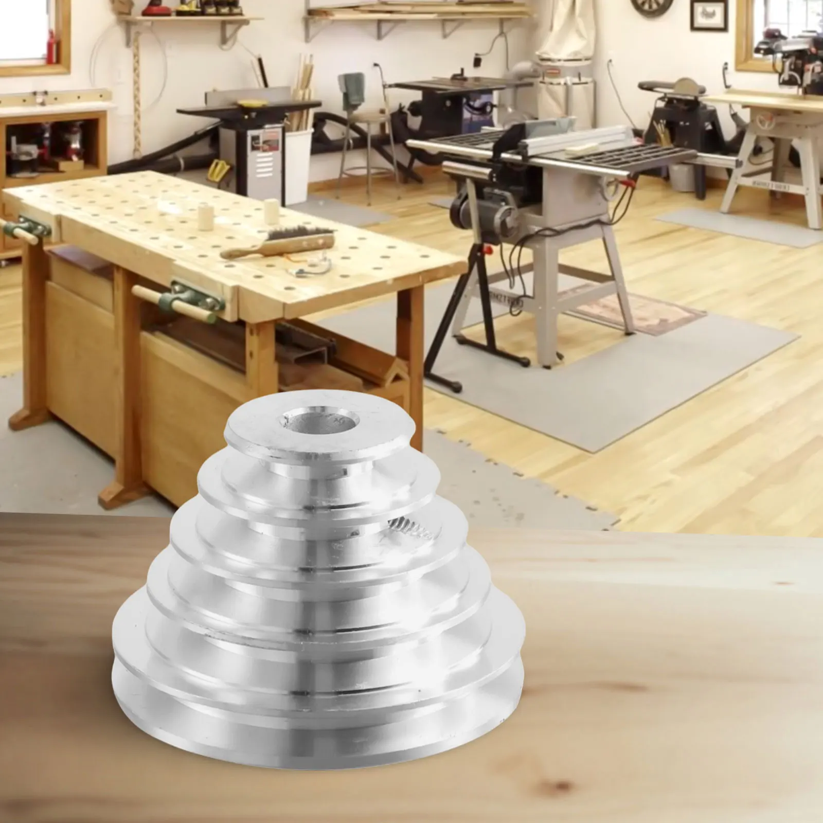 Pagoda Pulley Wheel Aluminum for Drill Press Applications 5 Step Speed Adjustment Compatible with A Type V Timing Belt