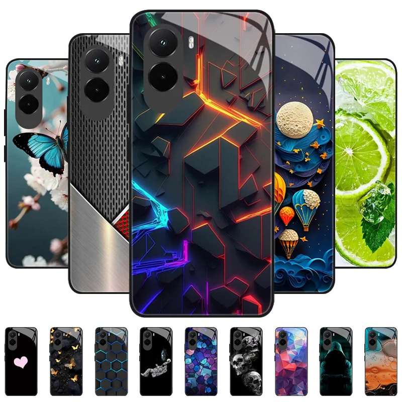 

Роскошный чехол из закаленного стекла для Xiaomi Poco M7 4G, противоударный чехол для Pocophone Pocco M7 M 7, защитный чехол Fundas
