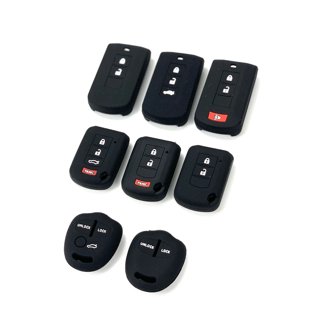 Silicone Car Remote Key Protector Case For Mitsubishi Lancer Outlander Mirage Montero Pajero Shogun L200 Eclipse Cross Challenge