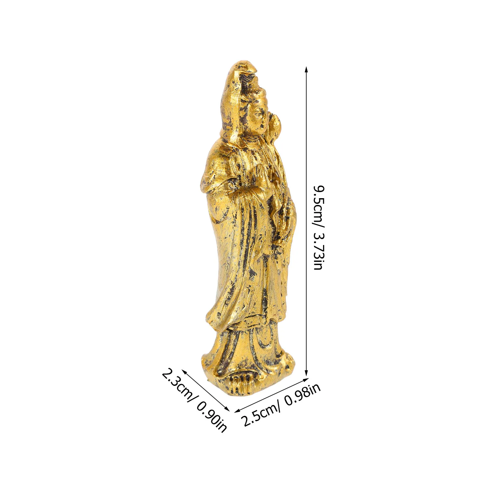 Elegant Vintage Yin Buddha Statue for Home Decor Office Feng Shui Space Peaceful Ambiance Meditation Sand Table view 4