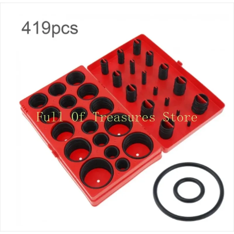 

419pcs Rubber Seal O Ring Assortment Plumbing O Ring Universal Metric Kit Rubber Seal Set Assortment Set