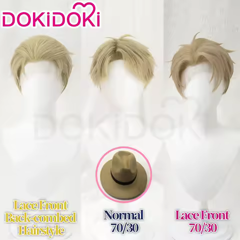 IN STOCK Loid Wig Anime Cosplay Wig DokiDoki Loid Front Lace/Noraml Short High Heat Resistant Hair Loid Cosplay Hat Halloween