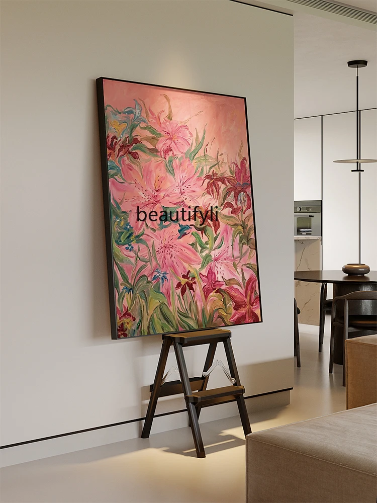 

Crema vento puro dipinto a mano pittura a olio struttura astratta ospite ristorante ingresso corridoio pittura decorativa
