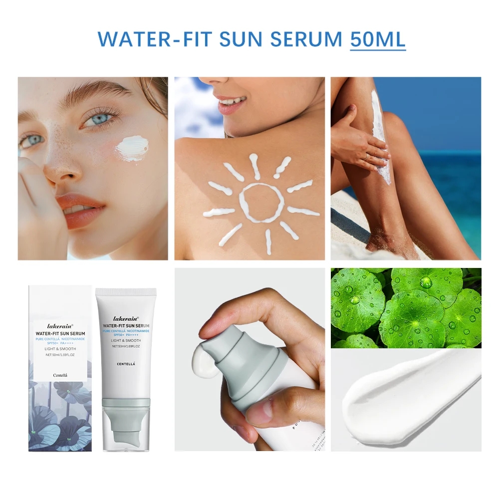 50ml Sunscreen Cream Moisturizing Soften Skin Lighweight Non-sticky Natural Radiance High Sun Protection Facial Skincare