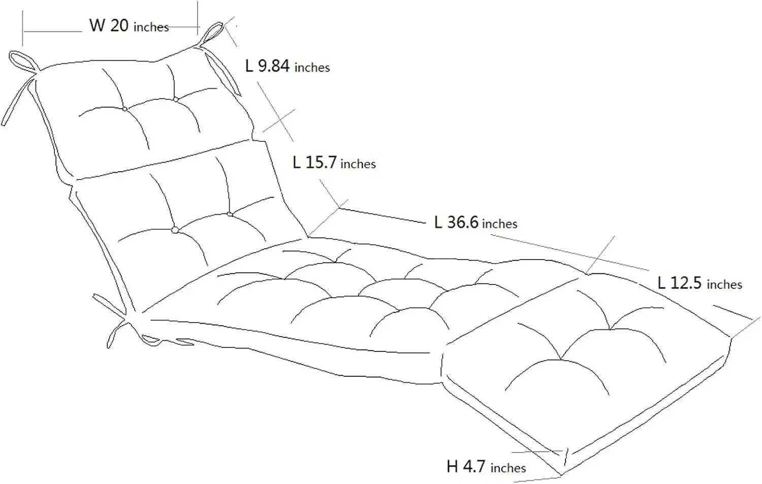 Indoor/Outdoor Chaise Lounge Cushion, Replacement Pool Cushions. (Mallard/Forest Green)