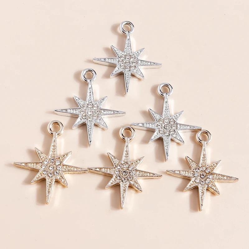 10 قطعة 27*20 مللي متر مشرقة كريستال ستار Charms ل أقراط سوار صنع الاكسسوارات المعلقات قلادة المفاتيح Diy بها بنفسك صنع المجوهرات