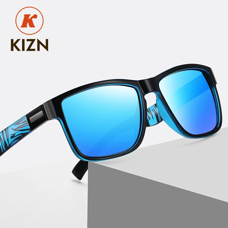 Kizn esportes miopia óculos de sol prescrição quadrada-0.5 a-6.0 feminino masculino polarizado lente colorida esportes míope astigmatismo