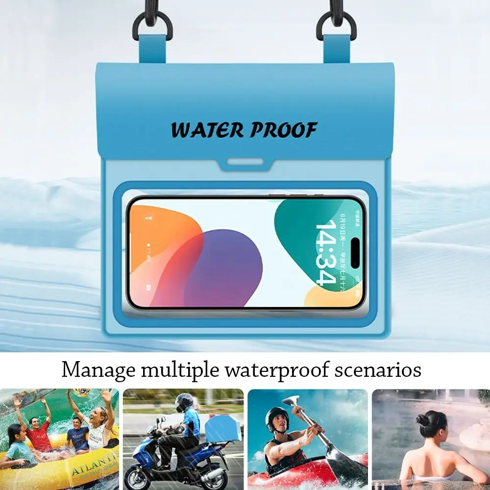 

Summer PVC Swimming Waterproof Bag Touch Screen Rafting Cell Phone Bag Underwater Photo 2-In-1 Waterproof Pouch Outdoor