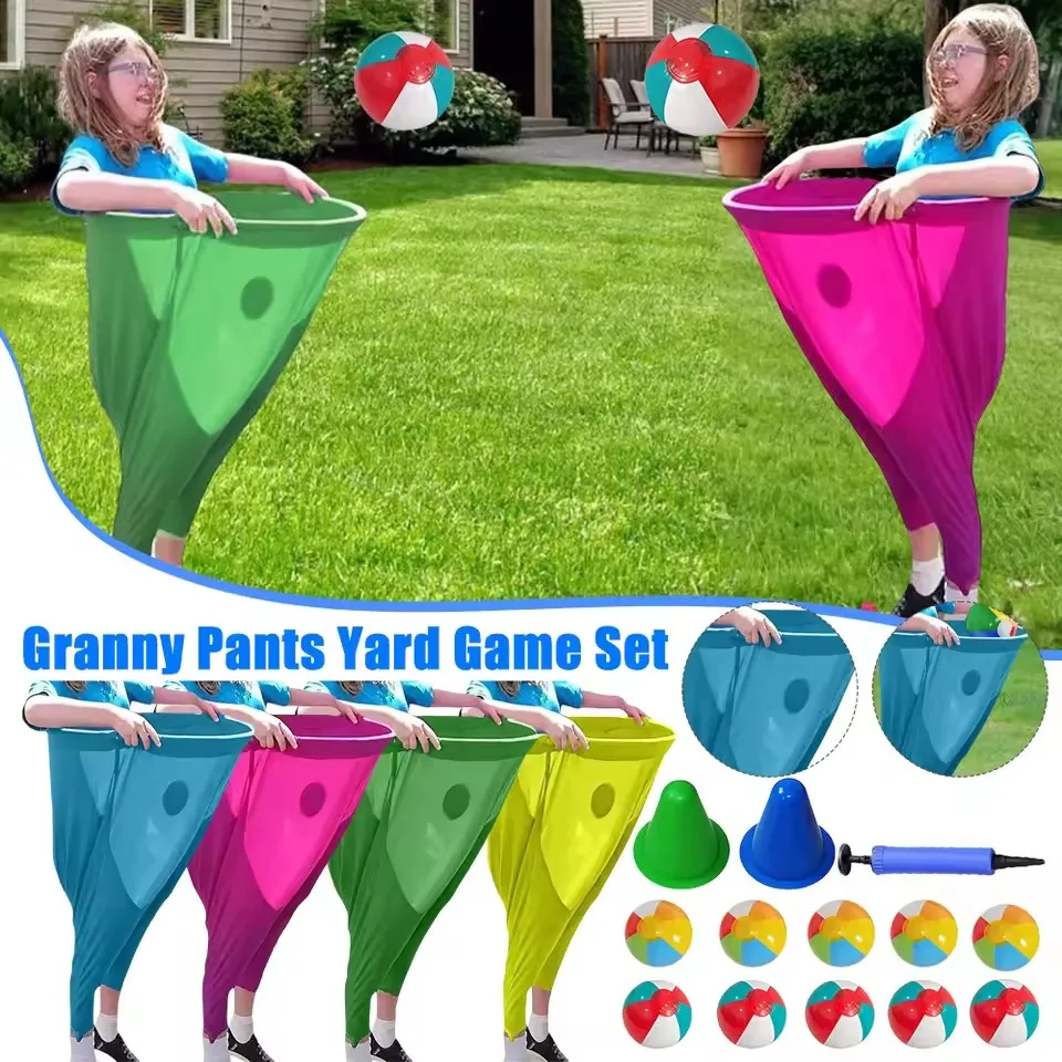 ¡Juego de fiesta Rush Yard de Granny Pants! ¡El último juego de fiesta en el patio trasero! Juegos divertidos, juego de lanzamiento para padres e hijos, accesorios y juguetes