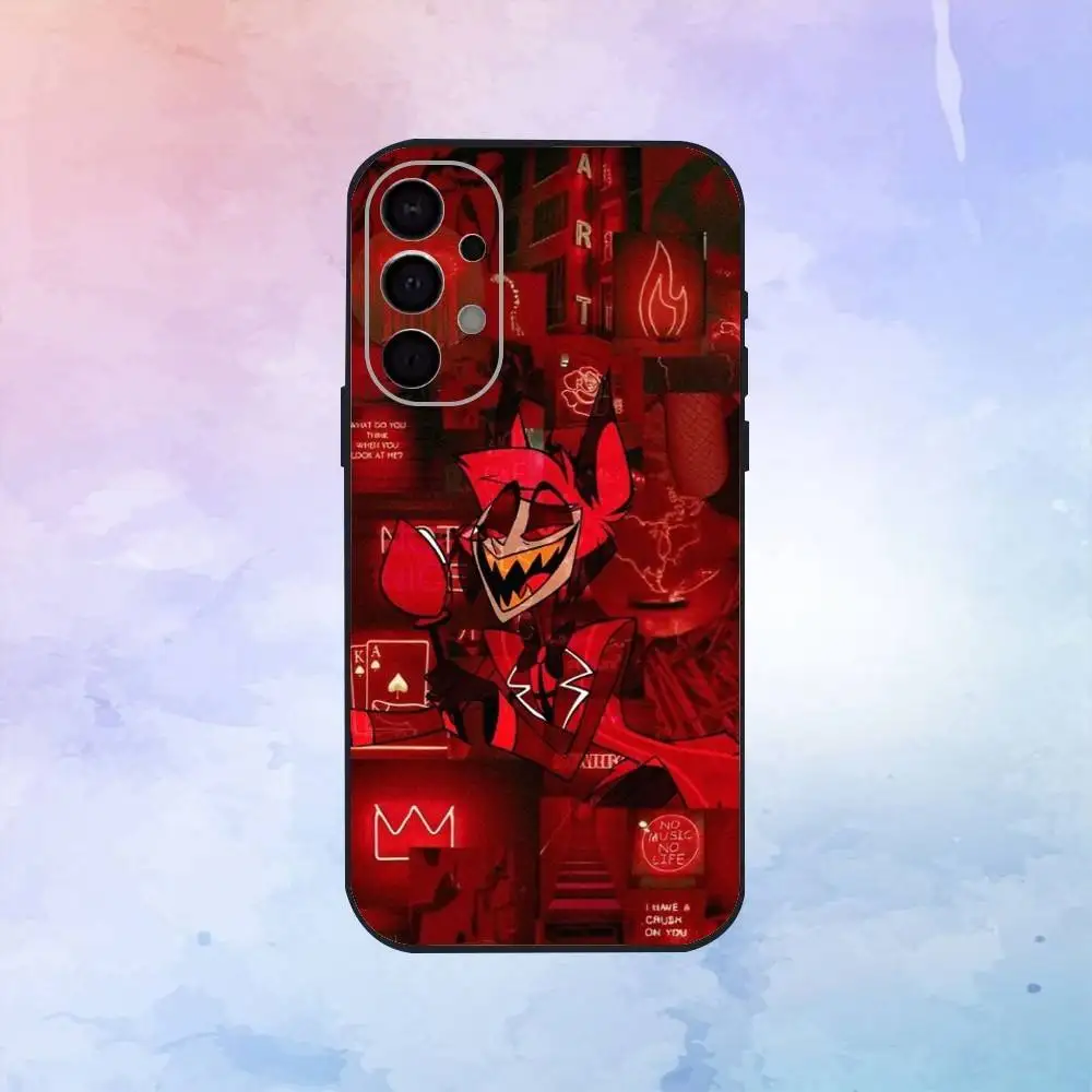 Custodia per telefono H-HazbinS H-Hotels AlastorS per Samsung S25, S24, S23, S22, Cover nera in morbido silicone3G