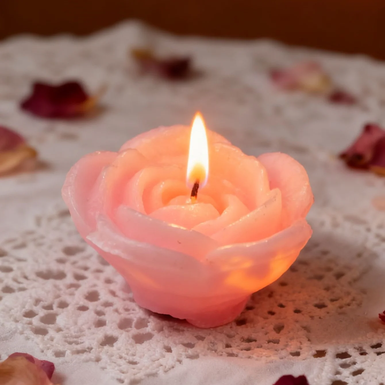 1/5pcs Flower Floating Candles Romantic Rose Shaped Candle Set for Valentine's Day Evens Wedding Home Holiday Decorations Gift