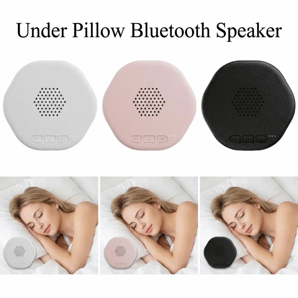 Bluetooth 5.1 Under Pillow Bluetooth Speaker Sleep Aid 3-Level Timer Wireless Sleeping Speaker Mini HiFi Stereo Sound