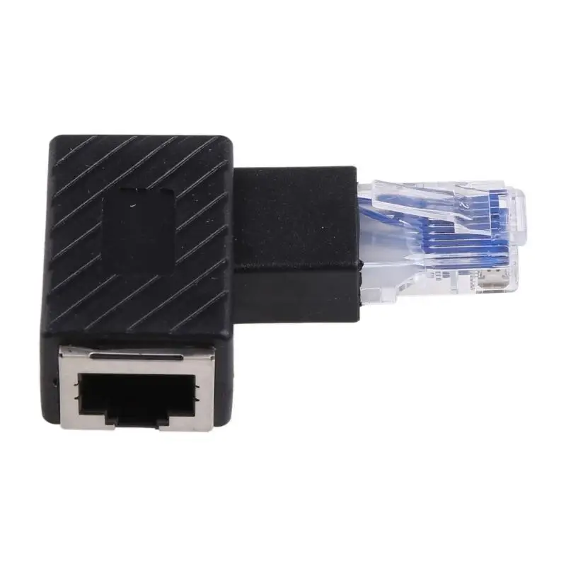 652F 90 Degree Right Left Up Down RJ45 Male to Female for Cat 5 / 6 Ethernet